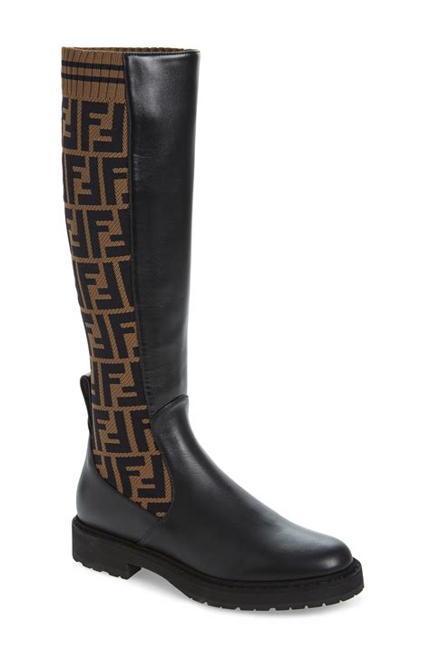 saks fendi boots|Fendi knee high sock boots.